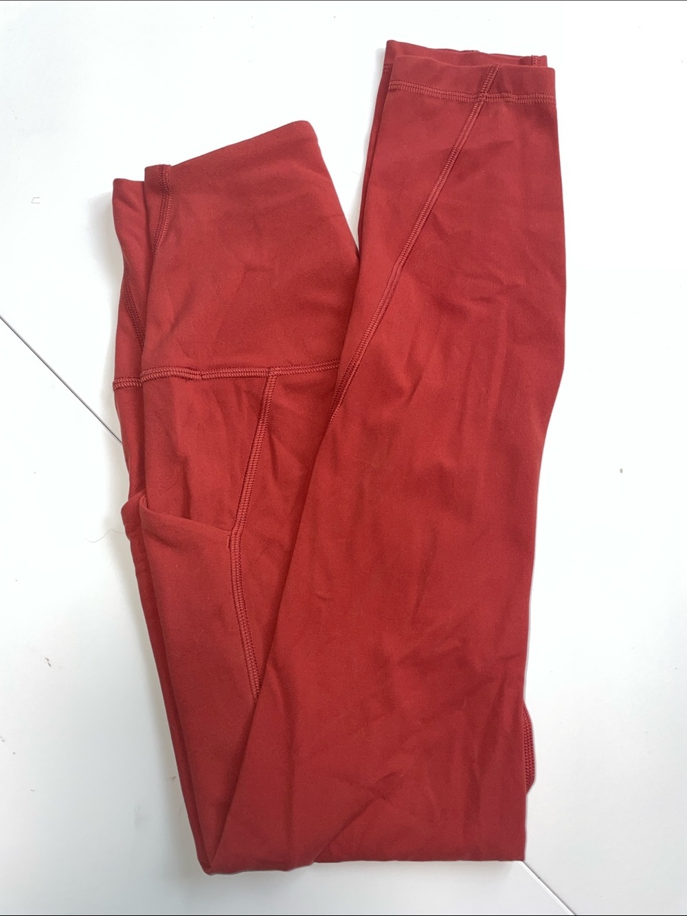 lululemon athletica women's leggings in deep rust orange